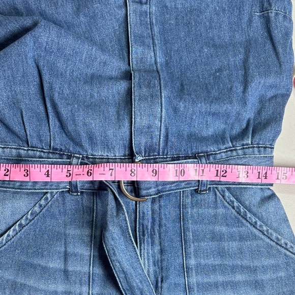 ba&sh The Tao Classic Blue Denim Jumpsuit - Picture 8 of 9